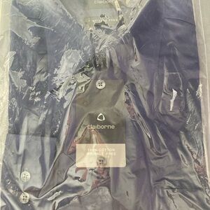 Claiborne Men's Classic Midnight Blue Dress Shirt. Size L 16 34/35. wrinkle free